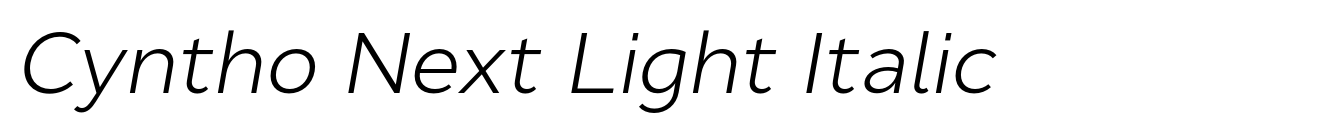 Cyntho Next Light Italic